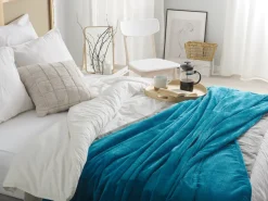 Discount Beliani Coperta SAITLER 200 x 220 cm Turchese Blu