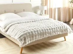 Outlet Beliani Coperta SALKA Finta pelliccia Bianco