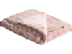 New Beliani Coperta SALKA Finta pelliccia 200 x 220 cm pastello Rosa