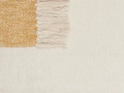 Online Beliani Coperta SALME Tessuto 130 x 170 cm Beige Beige Arancione