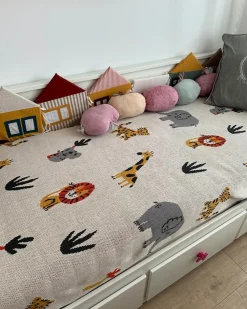 Discount Beliani Coperta SAMEO Cotone 130 x 170 cm Multicolore Beige Giallo Grigio Nero Multicolore