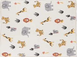 Discount Beliani Coperta SAMEO Cotone 130 x 170 cm Multicolore Beige Giallo Grigio Nero Multicolore
