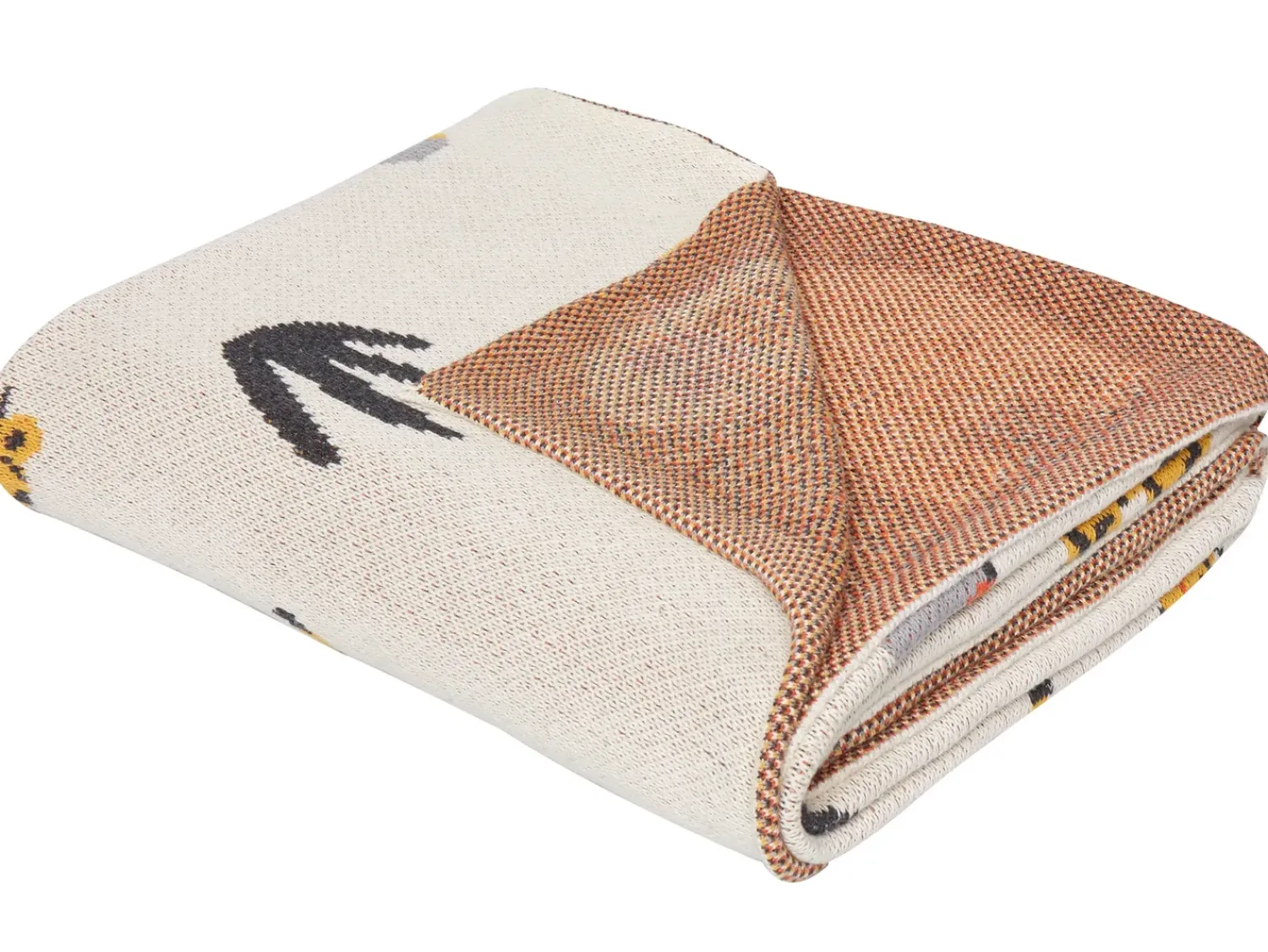 Discount Beliani Coperta SAMEO Cotone 130 x 170 cm Multicolore Beige Giallo Grigio Nero Multicolore