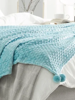 Online Beliani Coperta SAMUR Azzurro Blu