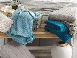 Online Beliani Coperta SAMUR Azzurro Blu