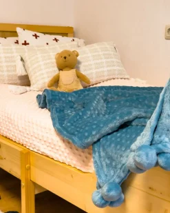 Online Beliani Coperta SAMUR Azzurro Blu