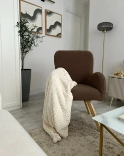 Best Beliani Coperta SAMUR 150 x 200 cm sporco Bianco