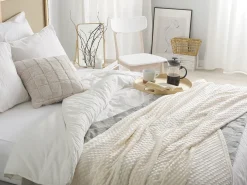 Best Beliani Coperta SAMUR 150 x 200 cm sporco Bianco