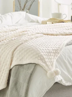 Best Beliani Coperta SAMUR 150 x 200 cm sporco Bianco