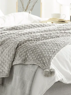 Beliani Coperta SAMUR 200 x 220 cm chiaro Grigio