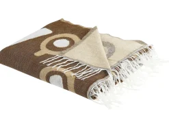 Beliani Coperta SIDDHA Tessuto 130 x 170 cm Marrone