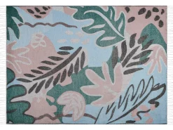 Hot Beliani Coperta SOMANI Tessuto 130 x 170 cm Multicolore Blu Rosa Verde Multicolore