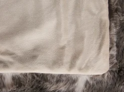 Beliani Coperta TADDART Tessuto Marrone Bianco Marrone Grigio