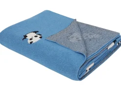 Sale Beliani TALOKAN Cotone 130 x 170 cm Blu Bianco Blu Nero