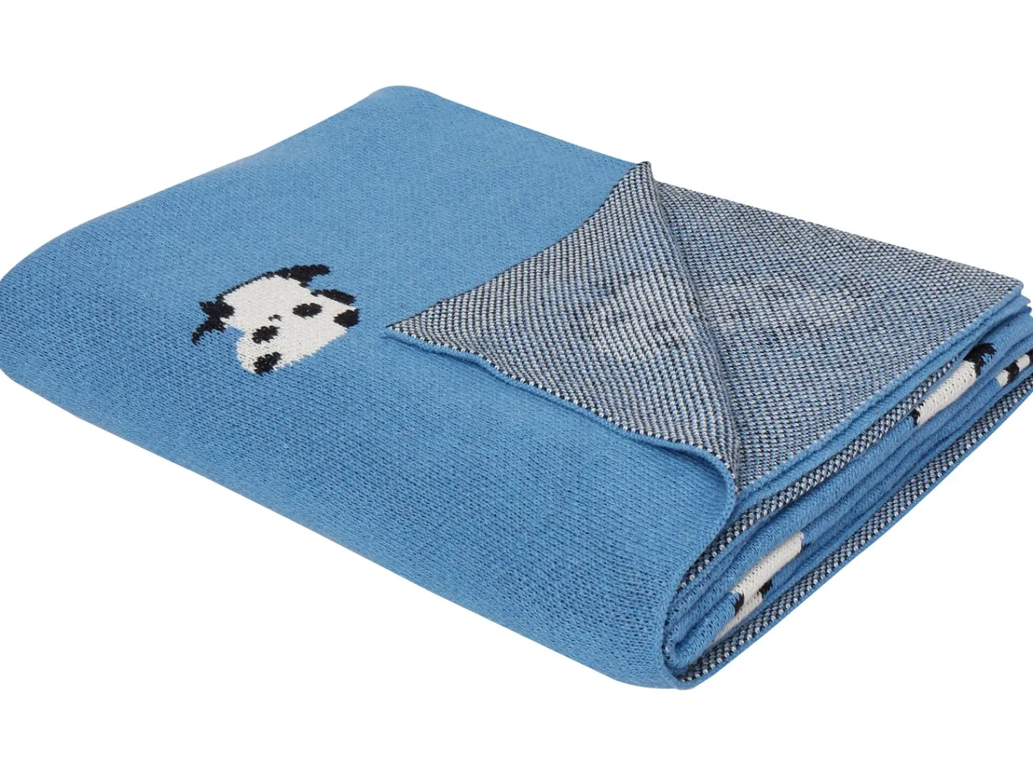 Sale Beliani TALOKAN Cotone 130 x 170 cm Blu Bianco Blu Nero