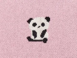 New Beliani TALOKAN Cotone 130 x 170 cm Rosa Bianco Nero Rosa