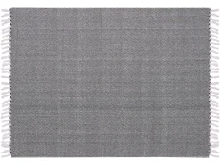 Hot Beliani Coperta TANGIER Cotone 130 x 160 cm Nero Bianco Nero
