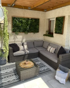 Hot Beliani Coperta TANGIER Cotone 130 x 160 cm Nero Bianco Nero