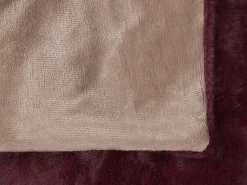 Discount Beliani Coperta TANTAN Bordeaux Beige Rosso