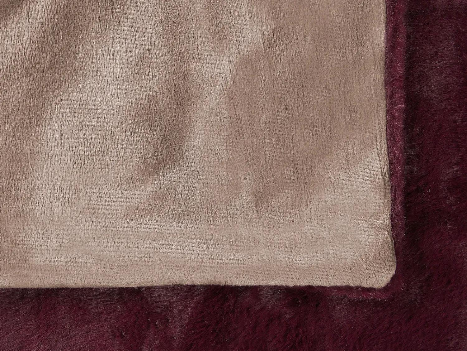 Discount Beliani Coperta TANTAN Bordeaux Beige Rosso