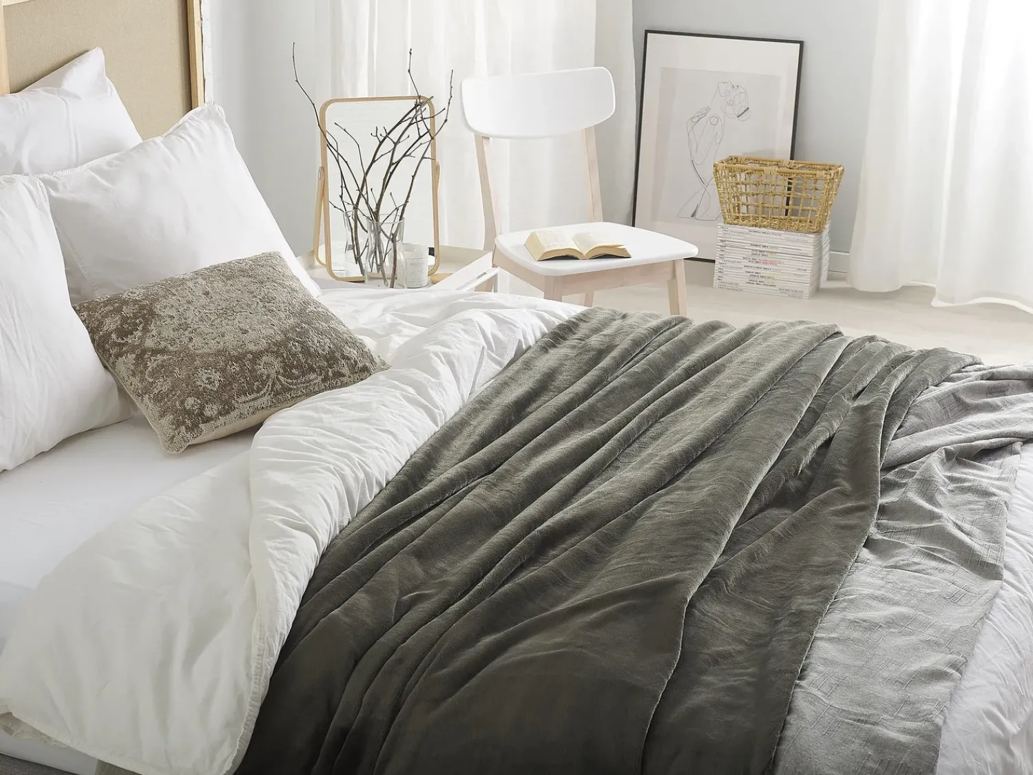 Best Beliani Coperta TERKE 200 x 220 cm scuro Grigio