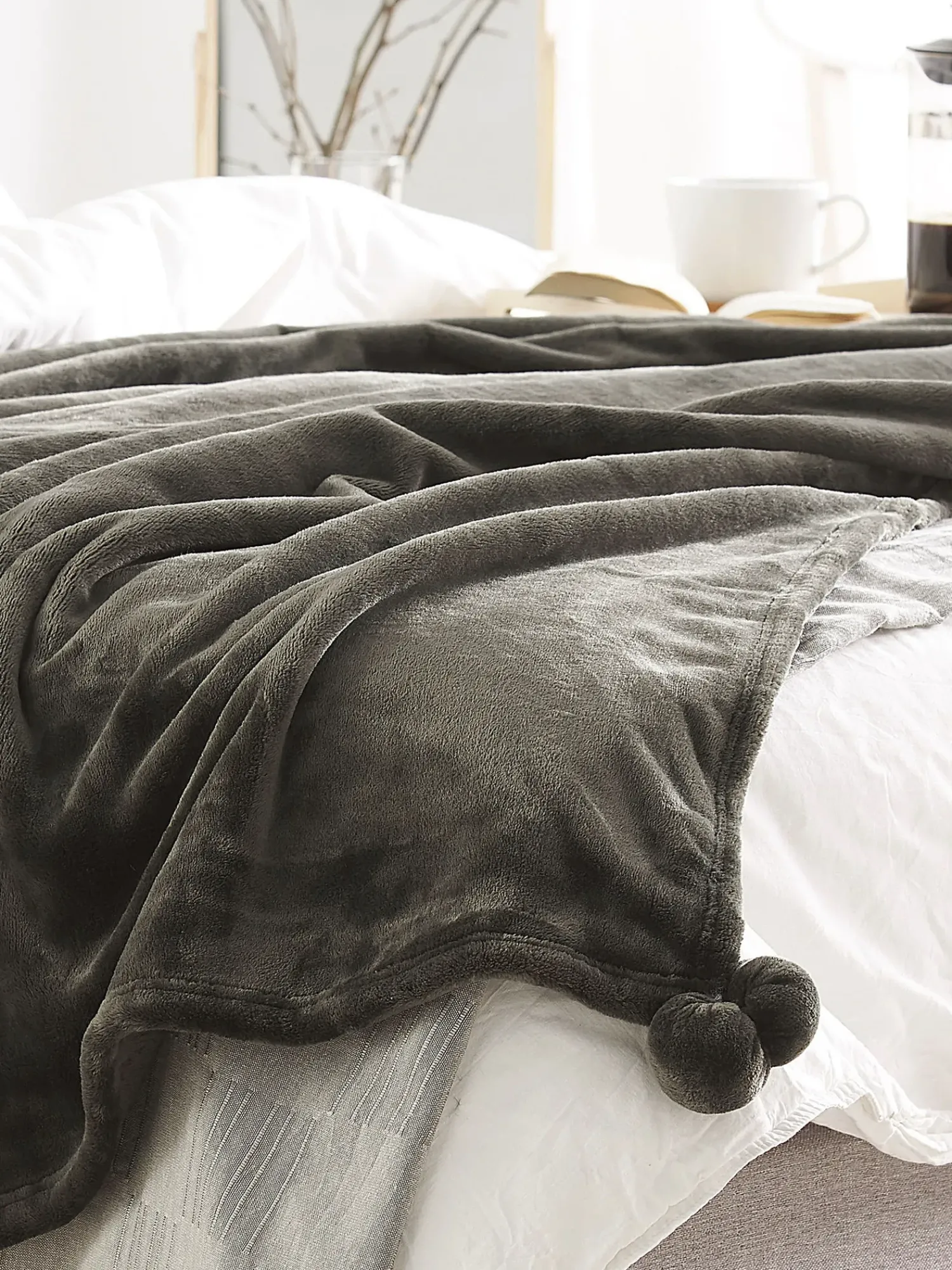 Best Beliani Coperta TERKE 200 x 220 cm scuro Grigio