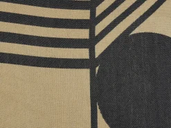 Online Beliani Coperta THAPREK Tessuto 130 x 170 cm Beige Beige Nero