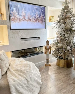 Hot Beliani Coperta TOURZA Tessuto Bianco