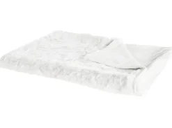 Hot Beliani Coperta TOURZA Tessuto Bianco