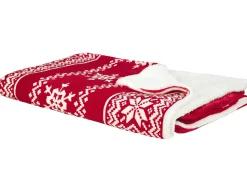 Hot Beliani Coperta VANTAA 150 x 200 cm Rosso Bianco Rosso