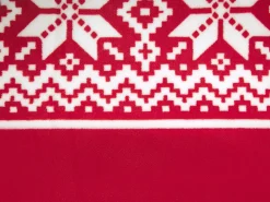 Hot Beliani Coperta VANTAA 150 x 200 cm Rosso Bianco Rosso