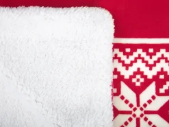 Hot Beliani Coperta VANTAA 150 x 200 cm Rosso Bianco Rosso