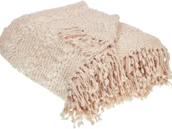 Discount Beliani Coperta VELLA Cotone chiaro Beige