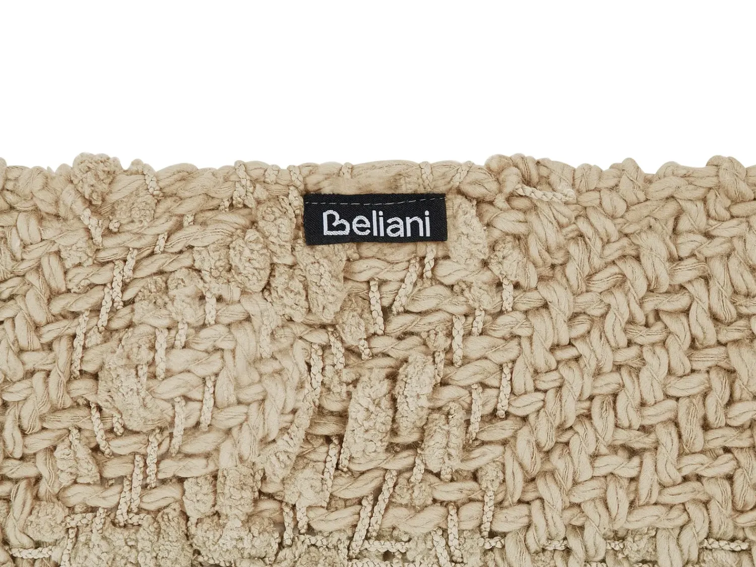 New Beliani Coperta VELLA Cotone 150 x 200 cm Beige