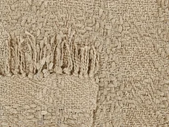 New Beliani Coperta VELLA Cotone 150 x 200 cm Beige