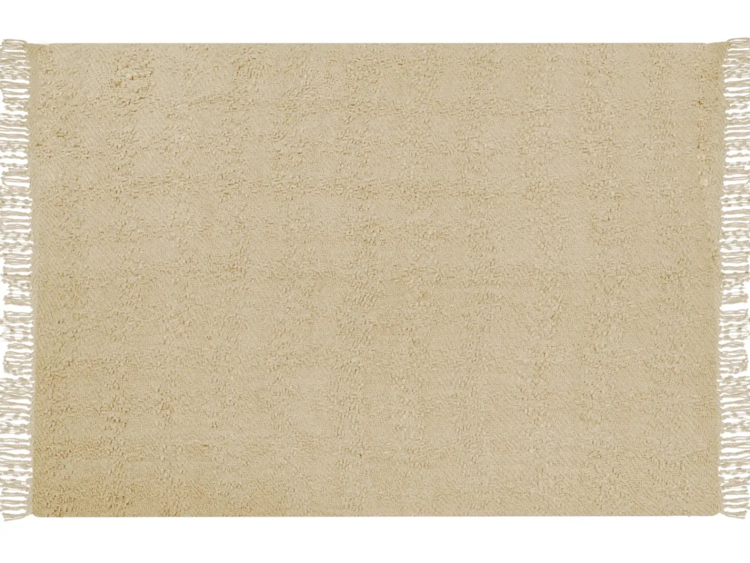 New Beliani Coperta VELLA Cotone 150 x 200 cm Beige