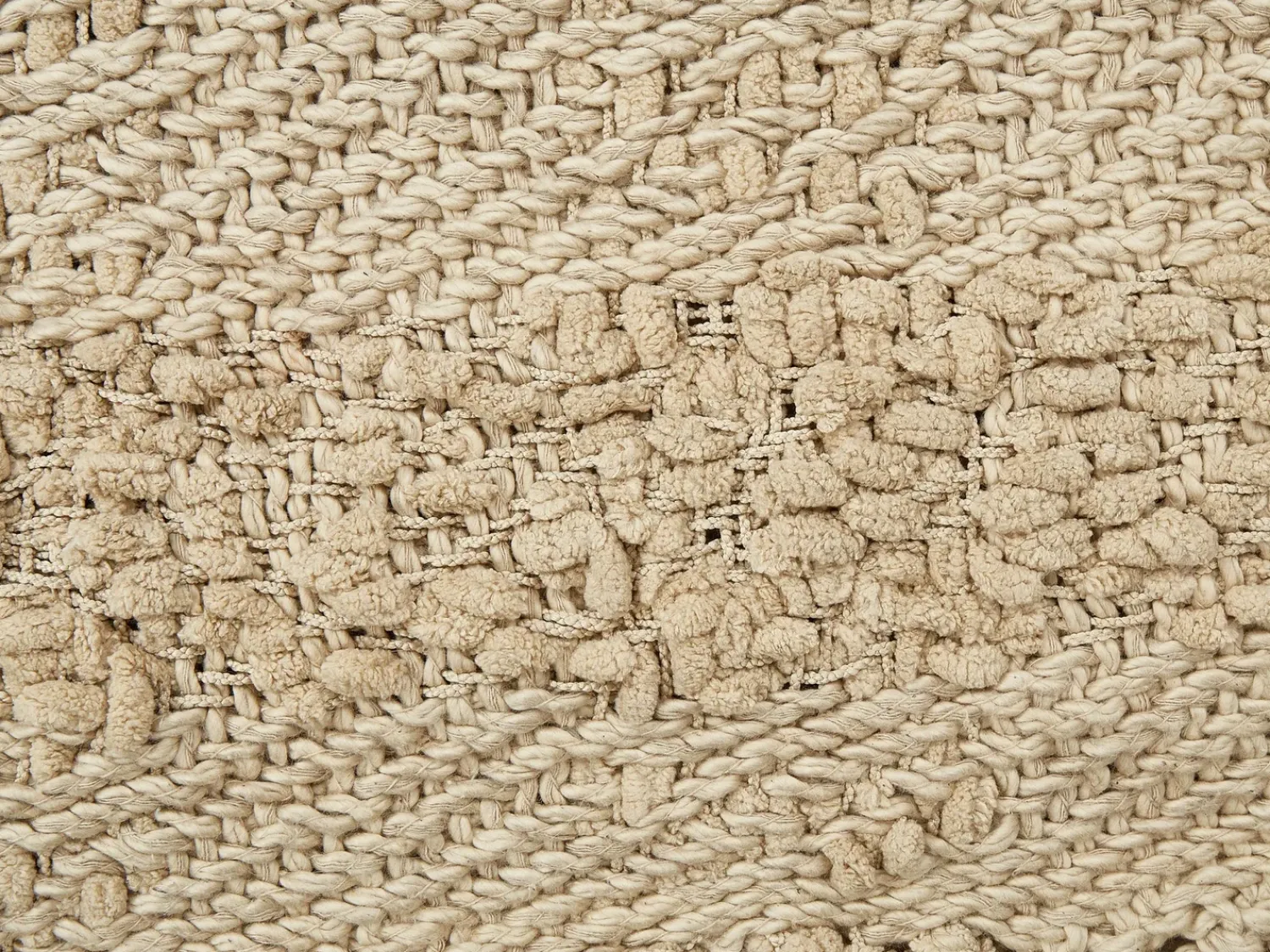 New Beliani Coperta VELLA Cotone 150 x 200 cm Beige