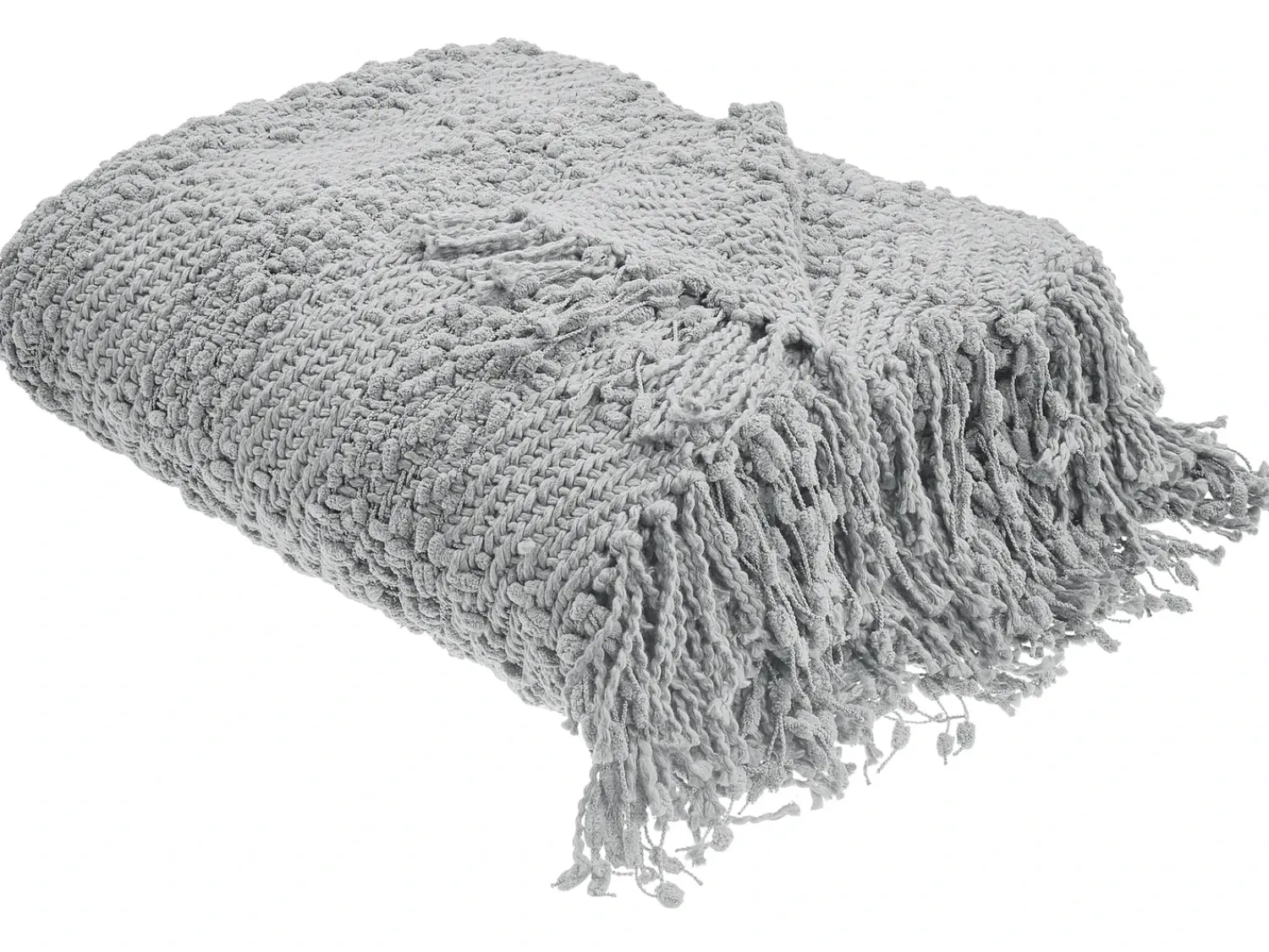 Online Beliani Coperta VELLA Cotone Grigio