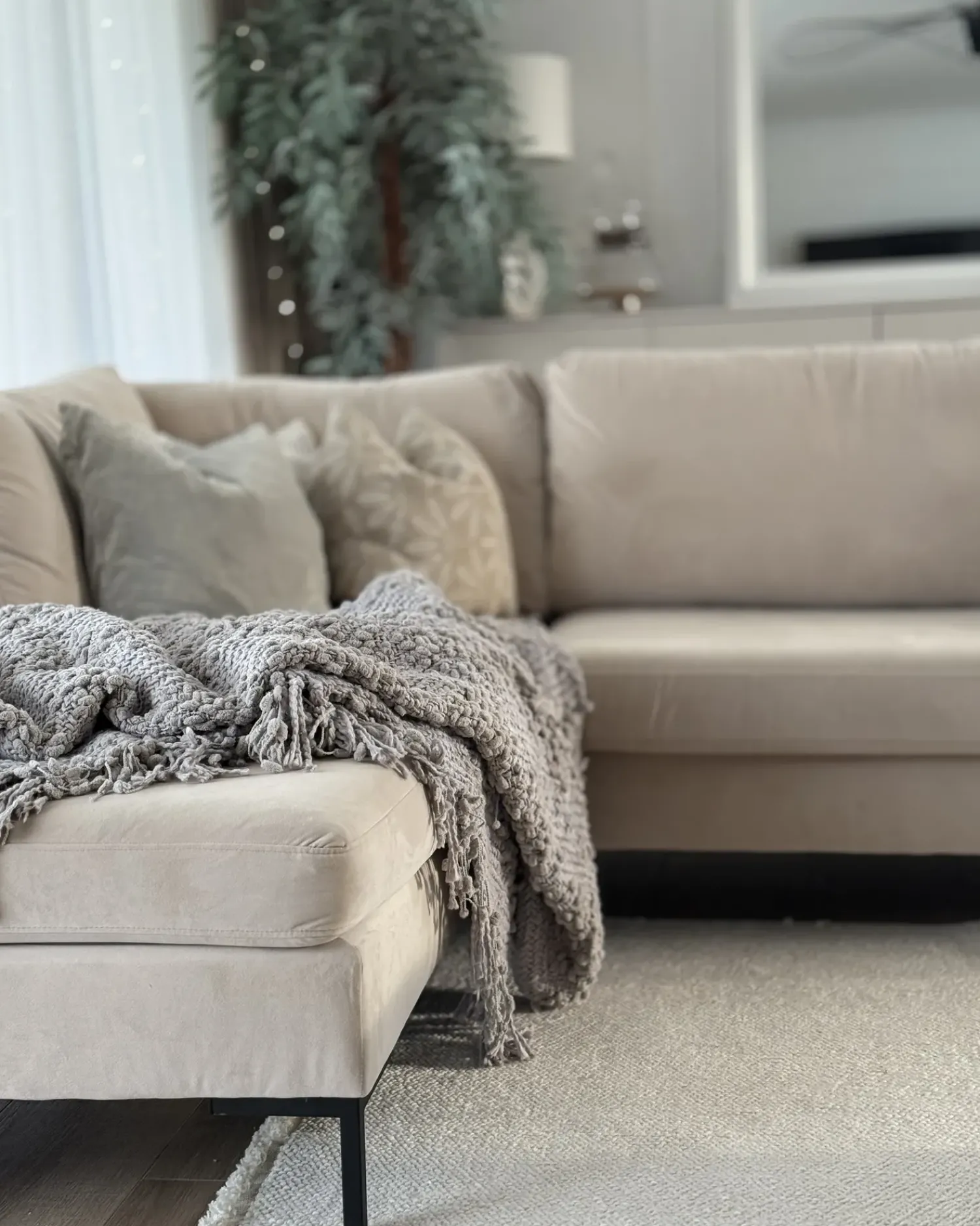 Online Beliani Coperta VELLA Cotone Grigio