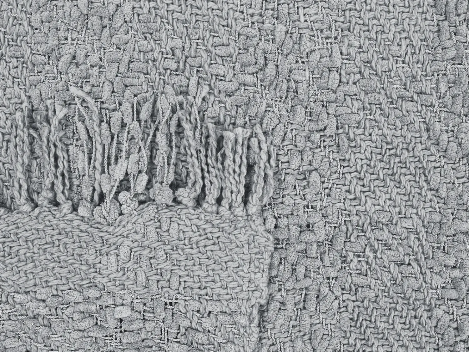 Online Beliani Coperta VELLA Cotone Grigio