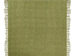 Clearance Beliani Coperta VELLA Cotone oliva Verde