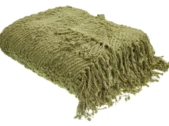 Clearance Beliani Coperta VELLA Cotone oliva Verde