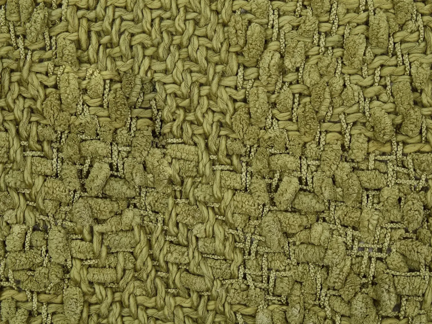 Clearance Beliani Coperta VELLA Cotone oliva Verde
