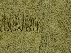 Clearance Beliani Coperta VELLA Cotone oliva Verde