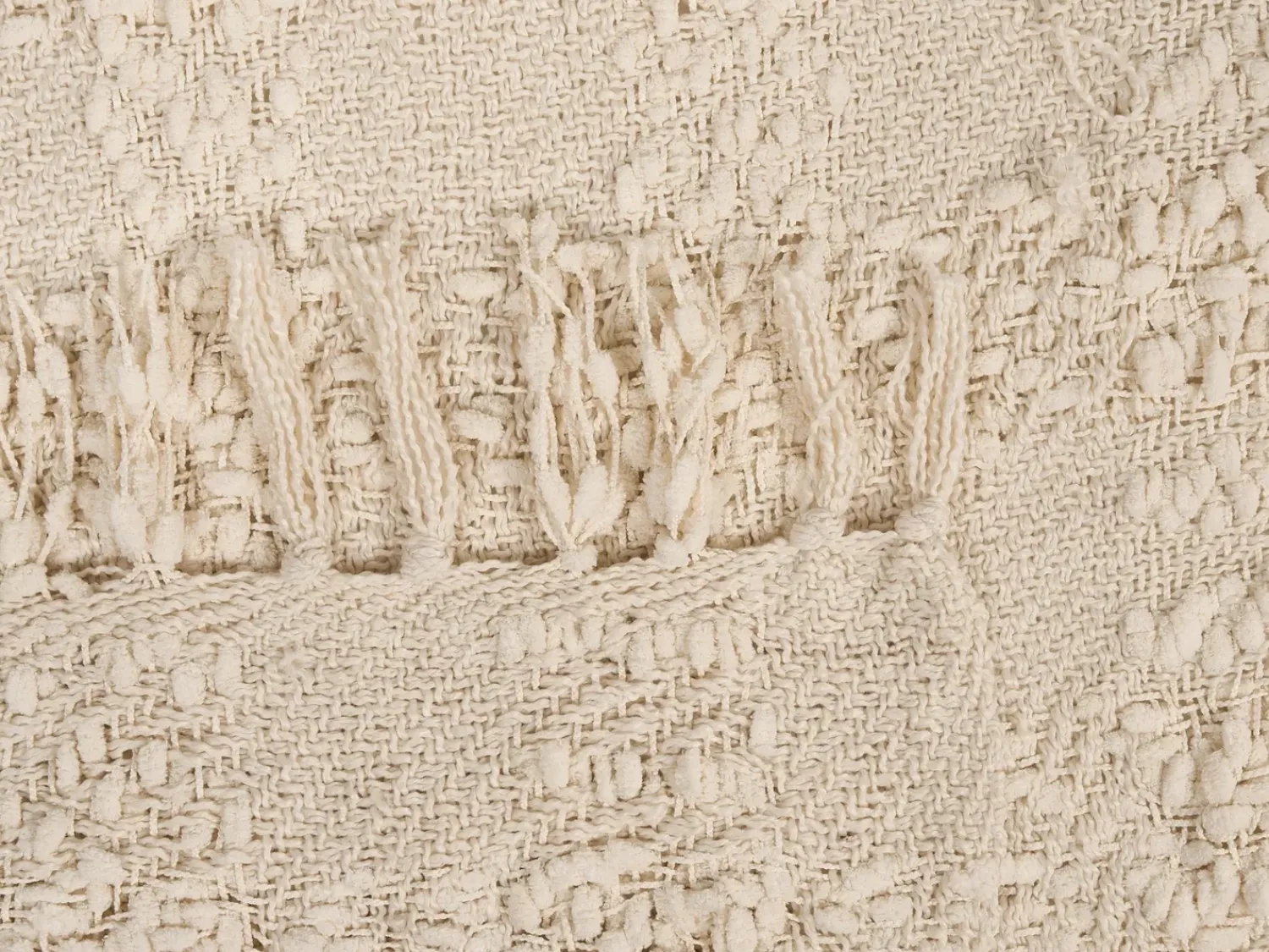 New Beliani Coperta VELLA sporco Bianco