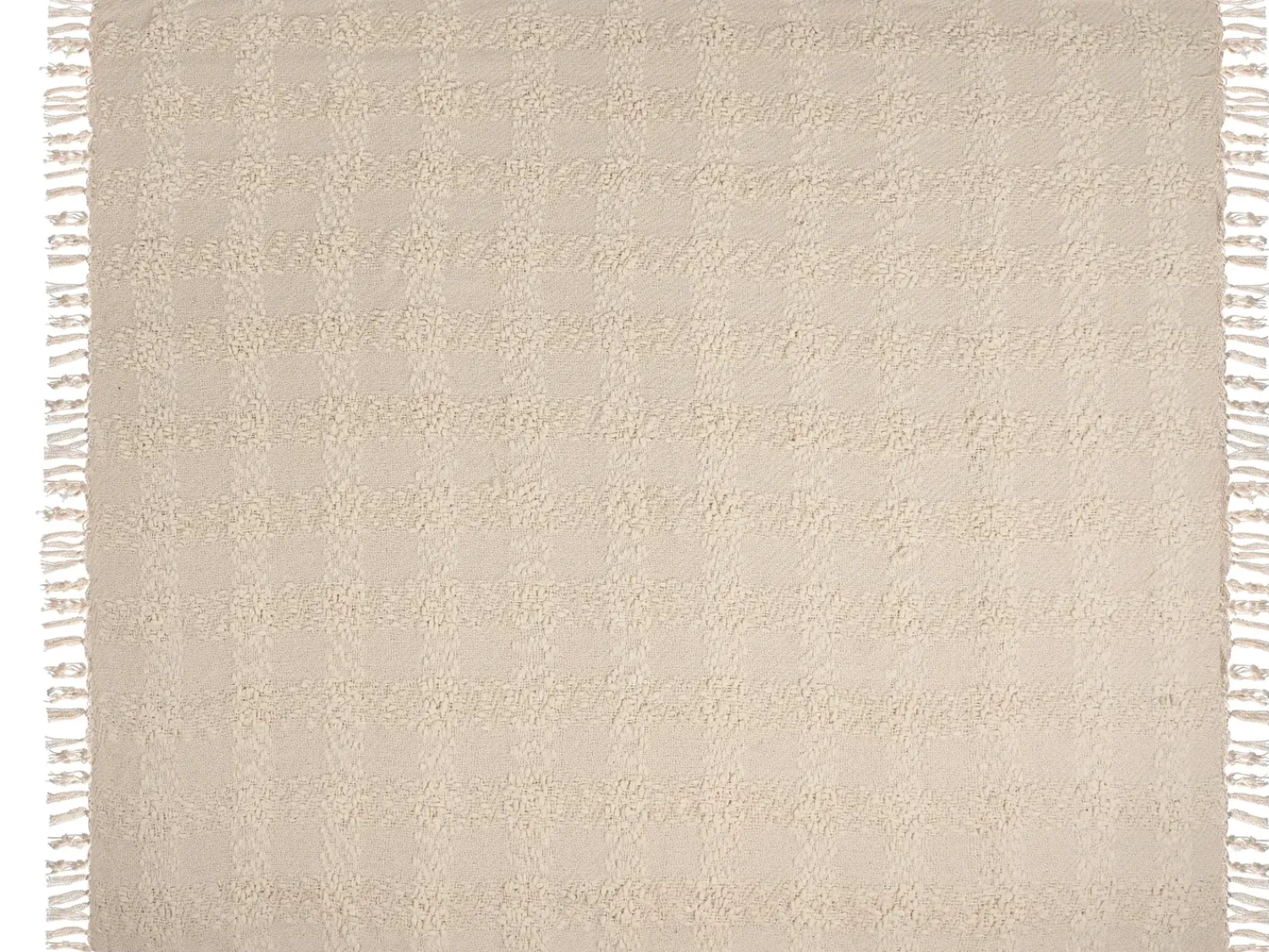 New Beliani Coperta VELLA sporco Bianco