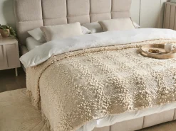 New Beliani Coperta VELLA sporco Bianco