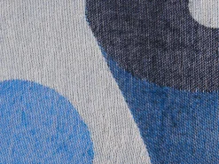Online Beliani Coperta YALADI Tessuto 130 x 170 cm Multicolore Beige Blu Grigio Nero Multicolore