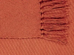 Beliani Coperta YARSA Cotone 125 x 150 cm Rosso