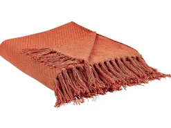 Beliani Coperta YARSA Cotone 125 x 150 cm Rosso